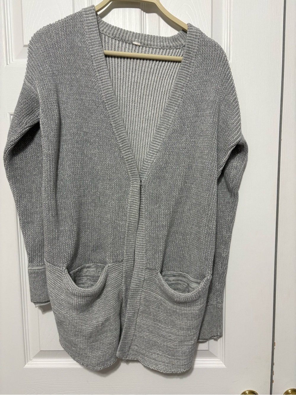 lululemon athletica Light Gray Open-Front Pocket Cardigan